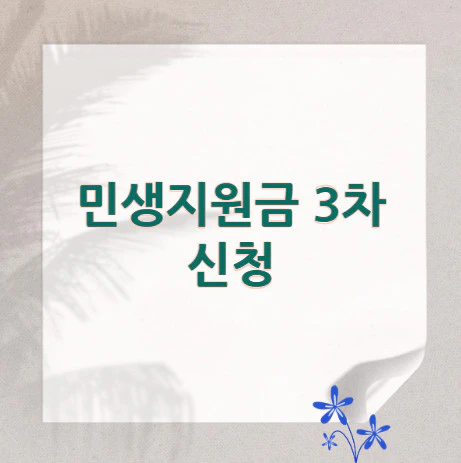 민생지원금-3차-신청